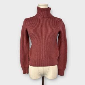 Wilfred Free Laurel Merino Wool Turtleneck in Cinder Pink Size XS